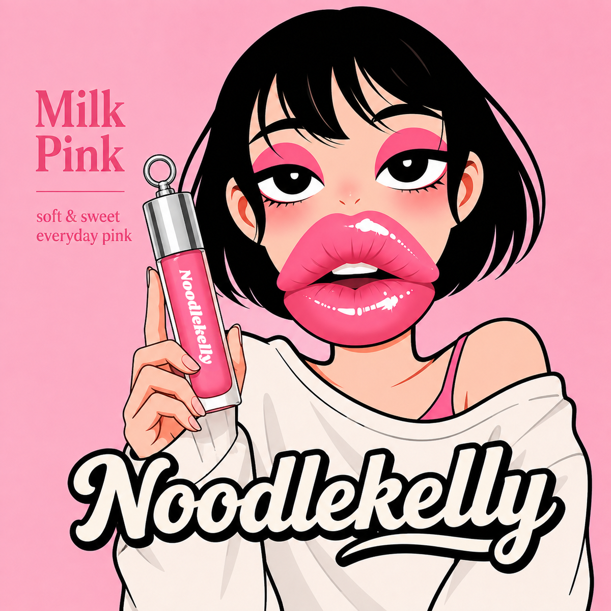 Noodlekelly Milk Pink Lipgloss