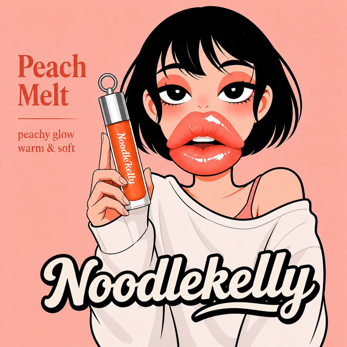 Noodlekelly Peach Melt Lipgloss
