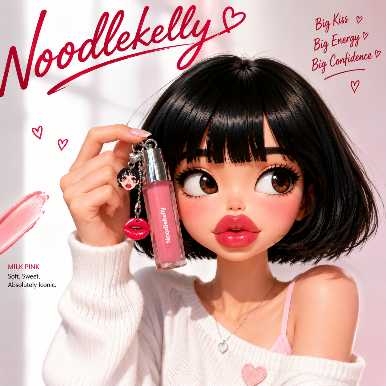Noodlekelly Milk Pink Lipgloss